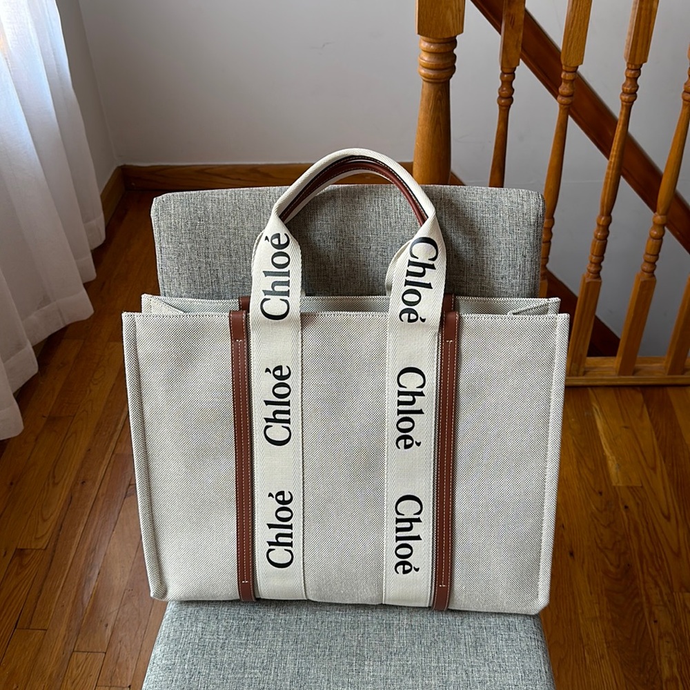 Chloe style Woody tote size large